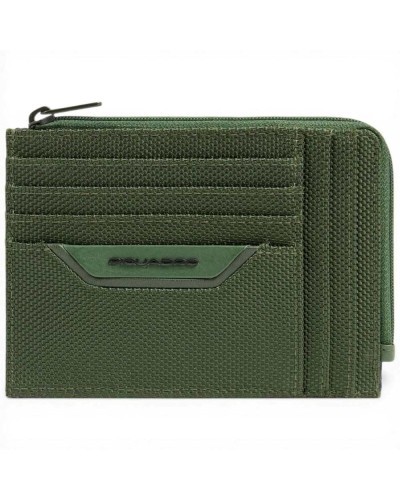 Piquadro S143R Kreditkartenetui Damen Grün aus Leder und
