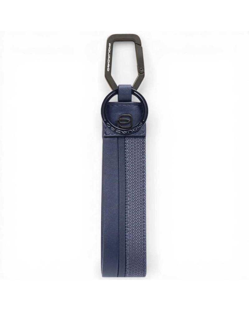 Piquadro S143 Schlüsselanhänger Unisex Blau aus Leder und