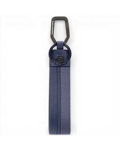 Piquadro S143 Schlüsselanhänger Unisex Blau aus Leder und