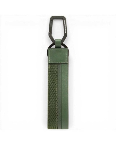 Piquadro S143 Schlüsselanhänger Unisex Grün aus Leder und