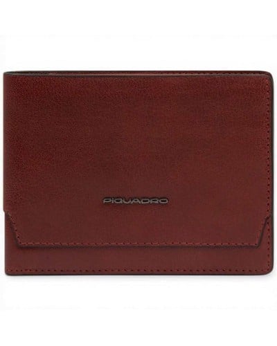 Piquadro Portafoglio S141R Uomo Cuoio in Pelle con