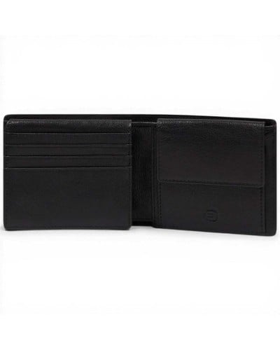 Piquadro Cartera S141R Hombre Nero en Piel Compacta con