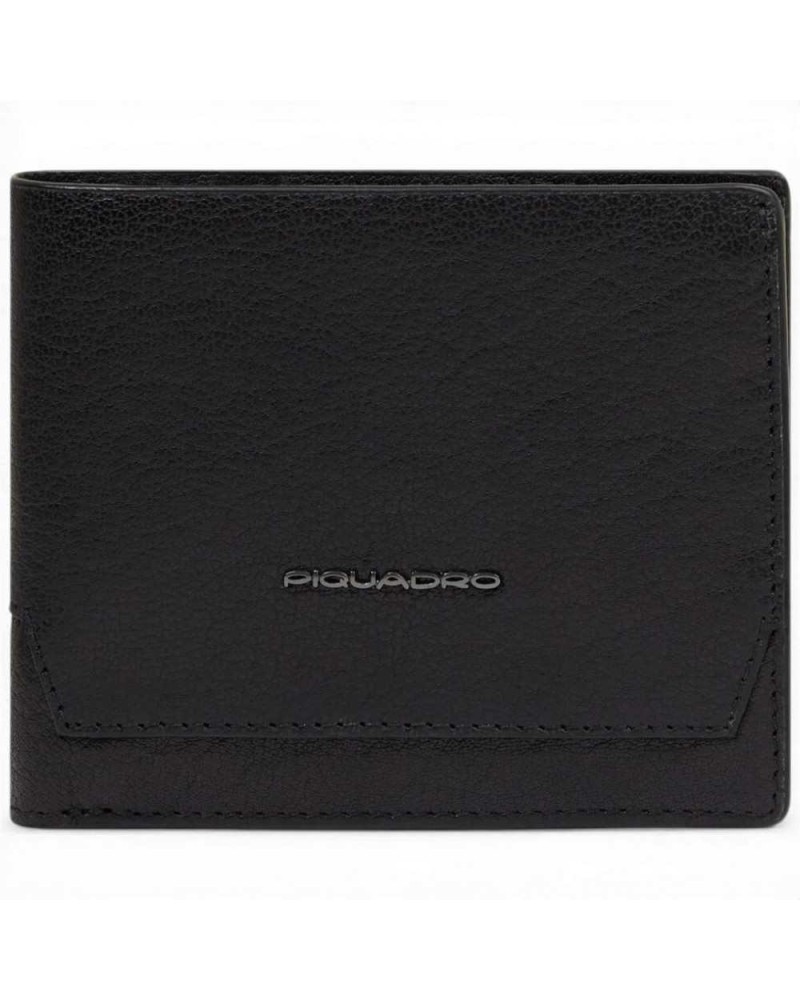 Piquadro Portafoglio S141R Uomo Nero in Pelle con