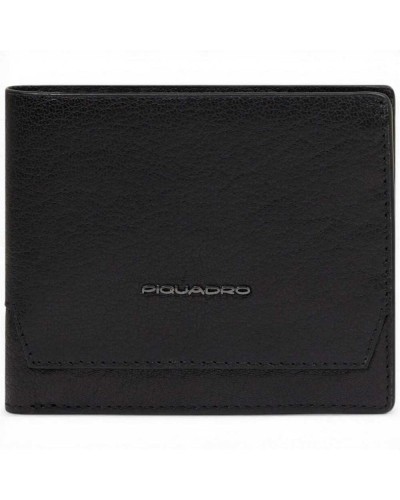 Piquadro Portafoglio S141R Uomo Nero in Pelle con