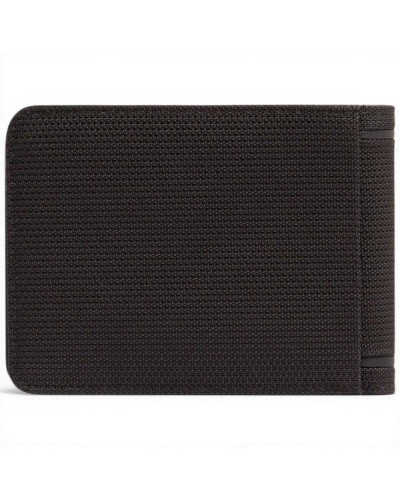 Piquadro Portafoglio S143R Uomo Nero in Pelle e Tessuto con