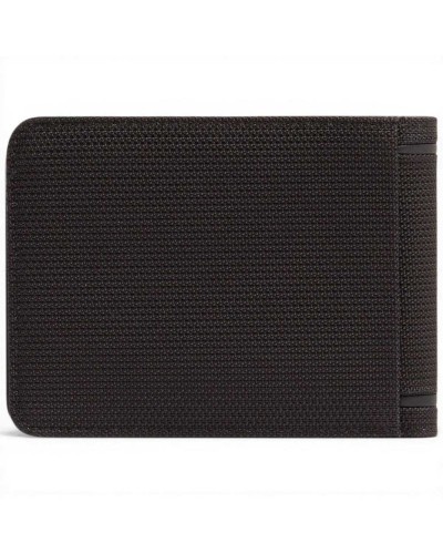 Piquadro Portafoglio S143R Uomo Nero in Pelle e Tessuto con