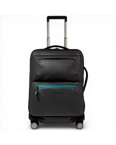 Piquadro C2OW Cabin Trolley Unisex Black 4 Wheels in