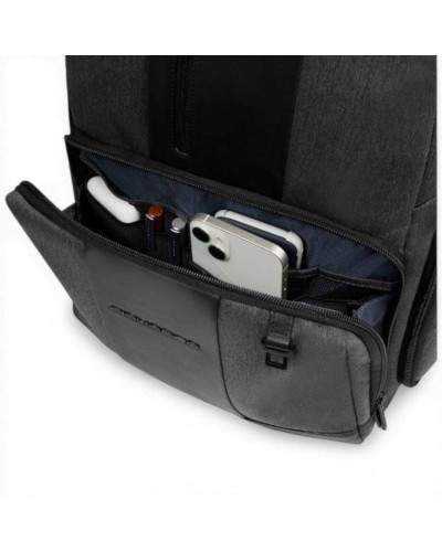 Piquadro Brief 2 Rucksack Herren Grau und Schwarz aus