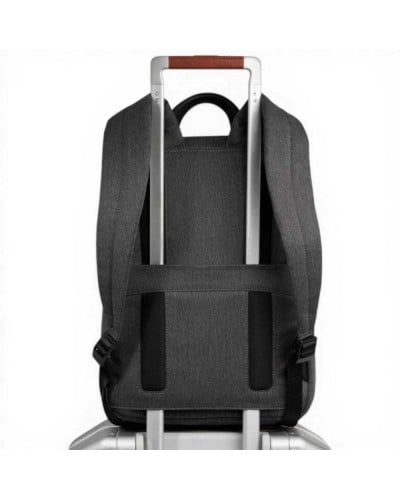 Piquadro Mochila Brief 2 Hombre Gris y Negro Pequeña en
