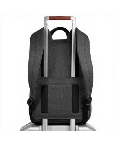 Piquadro Mochila Brief 2 Hombre Gris y Negro Pequeña en