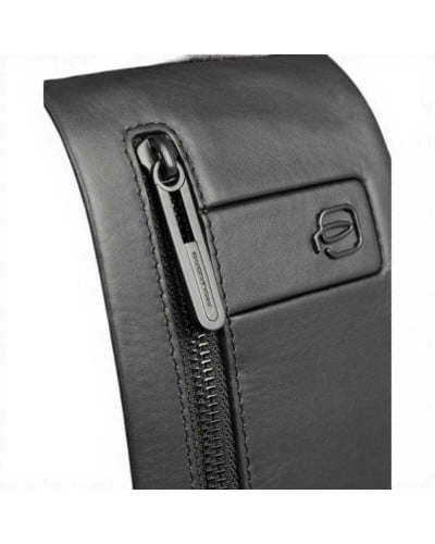 Piquadro Mochila Brief 2 Hombre Gris y Negro Pequeña en