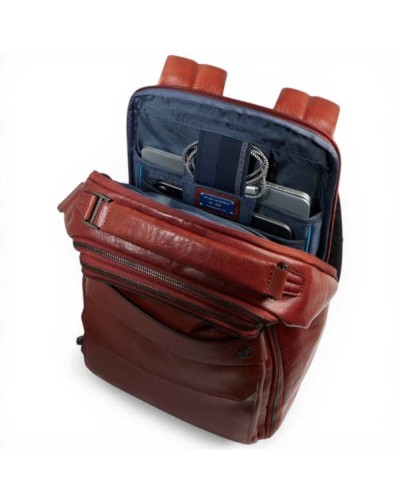 Piquadro S141 Rucksack Herren Leder Cuoio mit Laptopfach