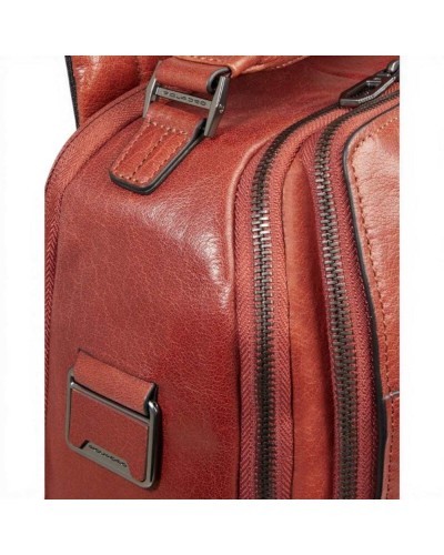 Piquadro S141 Rucksack Herren Leder Cuoio mit Laptopfach