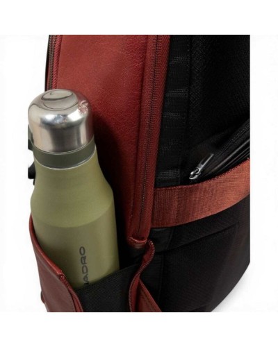 Piquadro S141 Rucksack Herren Leder Cuoio mit Laptopfach