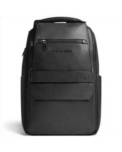 Piquadro Zaino S141 Uomo Nero in Pelle con Porta PC 15.6''