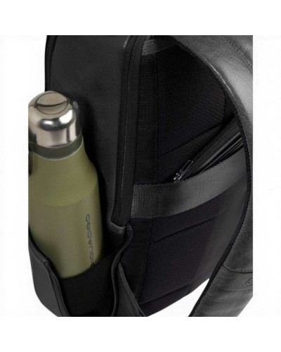 Piquadro Zaino S141 Uomo Nero in Pelle con Porta PC 15.6''