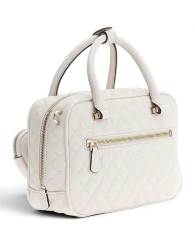 Guess Atabey Box Satchel Tasche Damen Off White aus