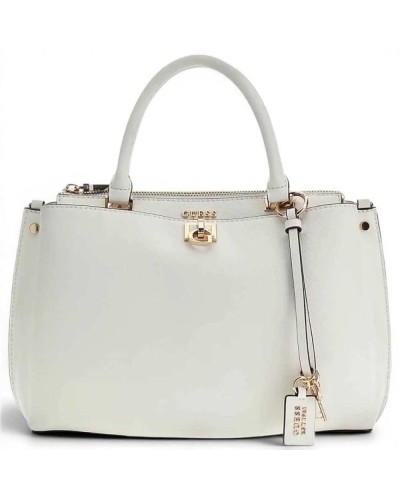 Guess Borsa Bianca Girlfriend Satchel Donna Bianco in