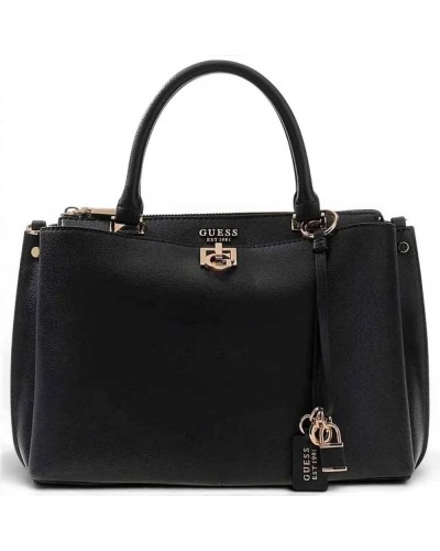Guess Borsa Bianca Girlfriend Satchel Donna Nero in