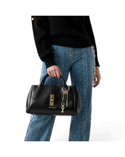 Guess Bolso Brooke High Society Satchel Mujer Negro en