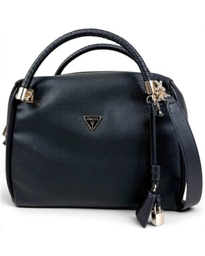 Guess Borsa Danya Satchel Donna Nero in Materiale Sintetico