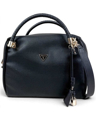 Guess Borsa Danya Satchel Donna Nero in Materiale Sintetico