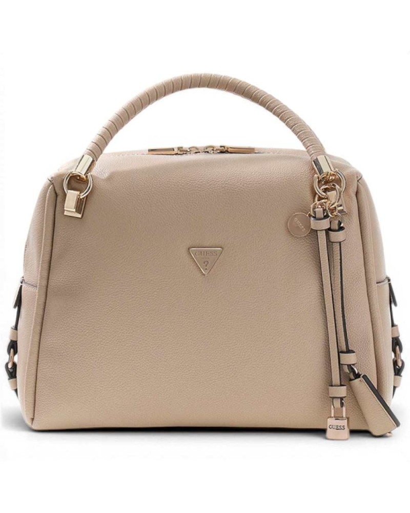 Guess Borsa Danya Satchel Donna Taupe in Materiale