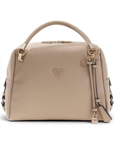 Guess Borsa Danya Satchel Donna Taupe in Materiale