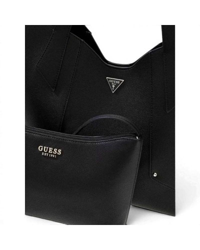 Guess Borsa Darcy Large 2 in 1 Tote Donna Nero in Materiale