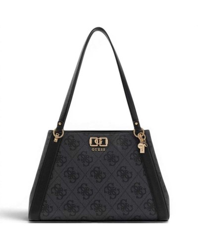 Guess Borsa Karnilla Logo Girlfriend Carryall Donna Coal in
