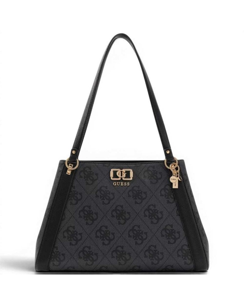 Guess Borsa Karnilla Logo Girlfriend Carryall Donna Coal in