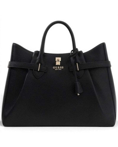Guess Borsa Yesba Saffiano Girlfriend Satchel Donna Nero in