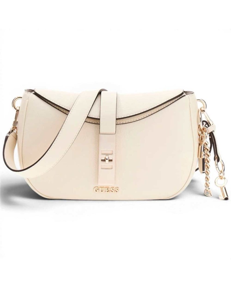 Guess Brooke Schultertasche Damen Off White aus