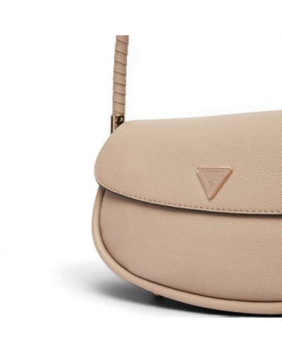 Guess Borsa a Spalla Danya Flap Donna Taupe in Materiale