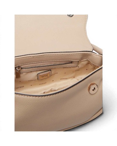 Guess Borsa a Spalla Danya Flap Donna Taupe in Materiale