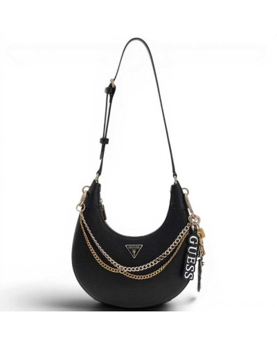Guess Borsa a Spalla Davina Shoulder Bag Donna Nero in