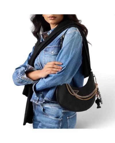 Guess Davina Schultertasche Damen Schwarz aus