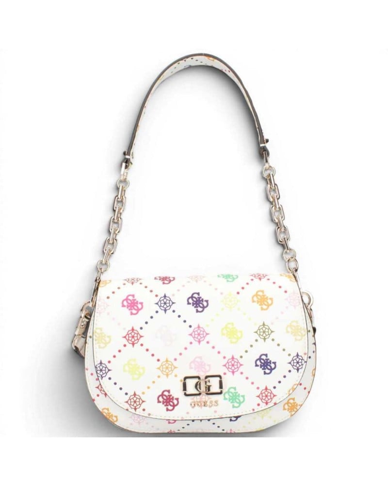 Guess Bolso de Hombro Emelie Logo Flap Mujer Multi Logo en
