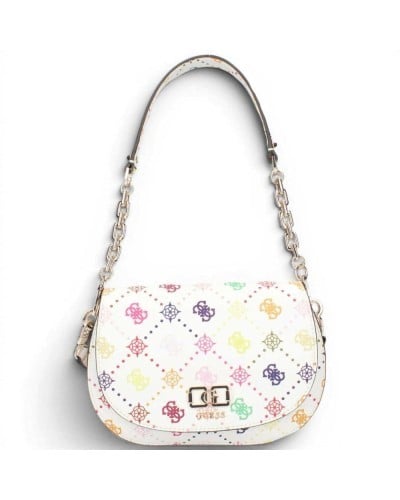 Guess Bolso de Hombro Emelie Logo Flap Mujer Multi Logo en