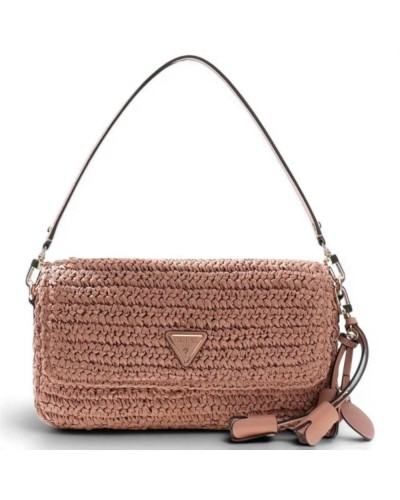 Guess Ofelia Flap Shoulder Bag Women Coral Pink Synthetic