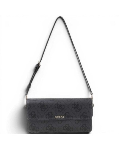 Guess Borsa a Spalla Sadie Flap Donna Coal Logo in