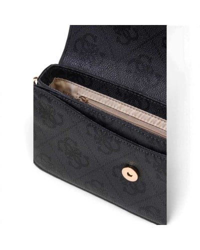 Guess Sadie Flap Shoulder Bag Women Coal Logo Synthetic