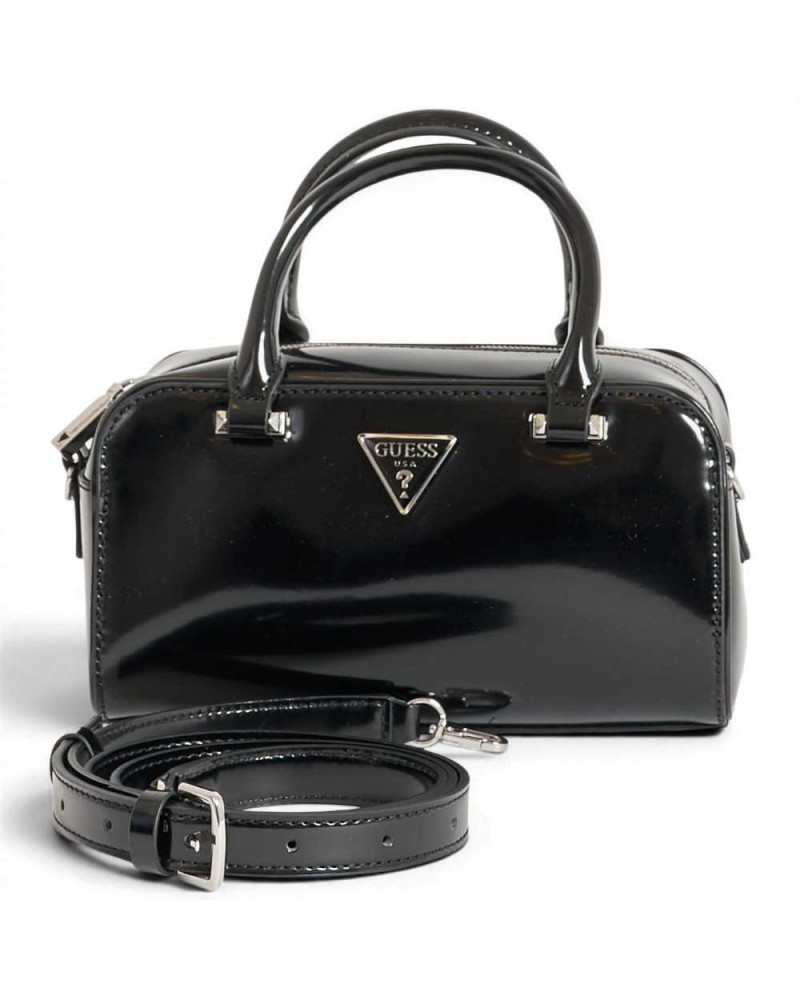 Guess Arnela Mini Satchel Tasche Damen Schwarz aus
