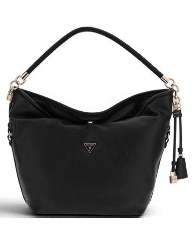 Guess Borsa Danya Hobo Bag Donna Nero in Materiale