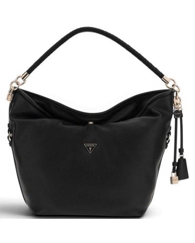 Guess Borsa Danya Hobo Bag Donna Nero in Materiale