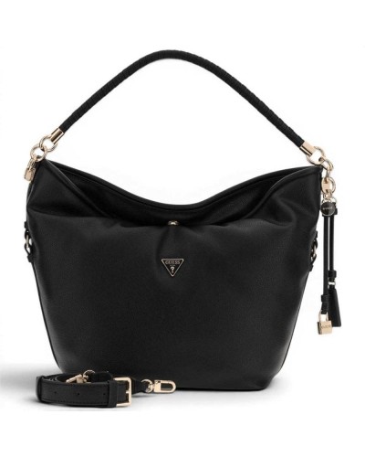 Guess Borsa Danya Hobo Bag Donna Nero in Materiale