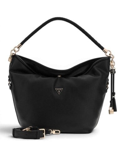Guess Borsa Danya Hobo Bag Donna Nero in Materiale