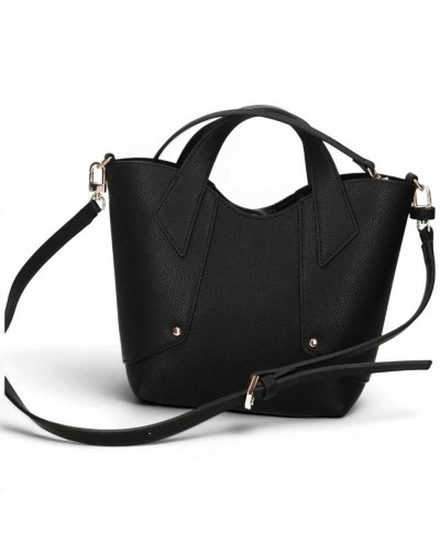 Guess Borsa Darcy Mini Tote Donna Nero in Materiale