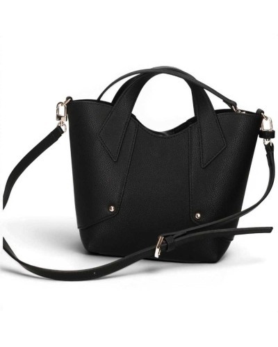 Guess Borsa Darcy Mini Tote Donna Nero in Materiale