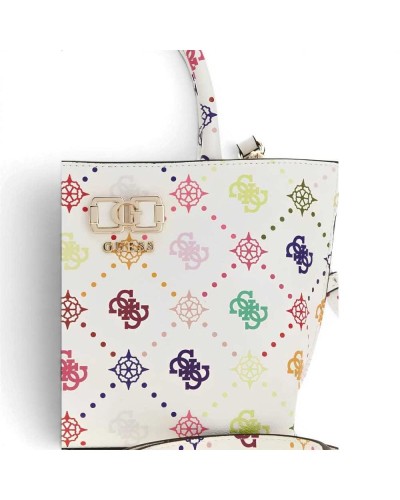 Guess Borsa Emelie Logo Mini Tote Donna Multi Logo in